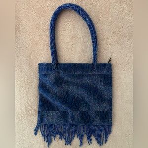 Vintage Handmade Beaded Bag 💙